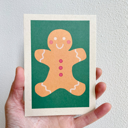 Kerstkaart Gingerbread man